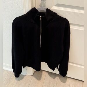 Black Half-Zip Pullover